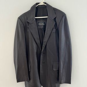 Chocolate brown leather jacket